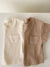 Load image into Gallery viewer, Ribbed Cotton Pocket Tee - Rose Brown
