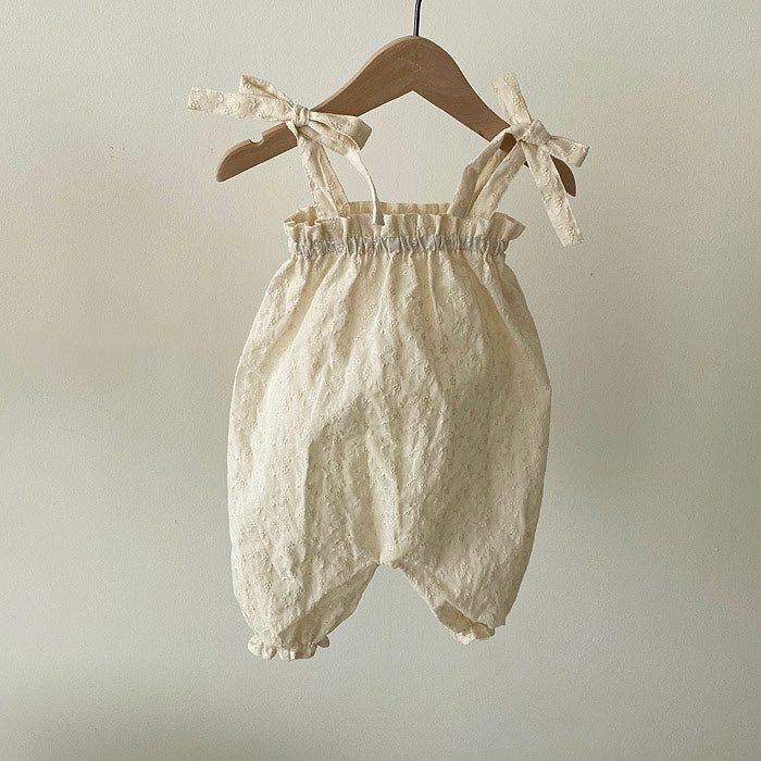 Sleeveless Overalls - Ivory