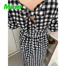 Load image into Gallery viewer, Mom Gingham Cotton Dress
