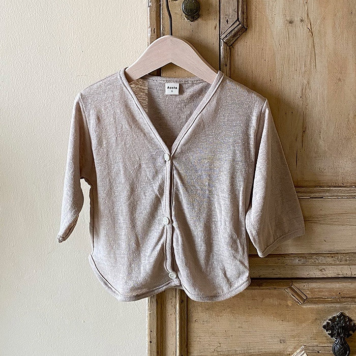 Summer Linen Cotton Cardigan -  Khaki