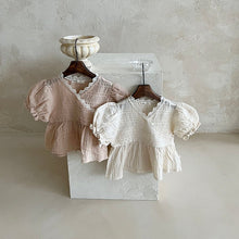 Load image into Gallery viewer, Puff Lace Blouse - Two Colours
