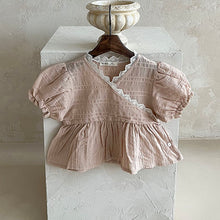 Load image into Gallery viewer, Puff Lace Blouse - Two Colours
