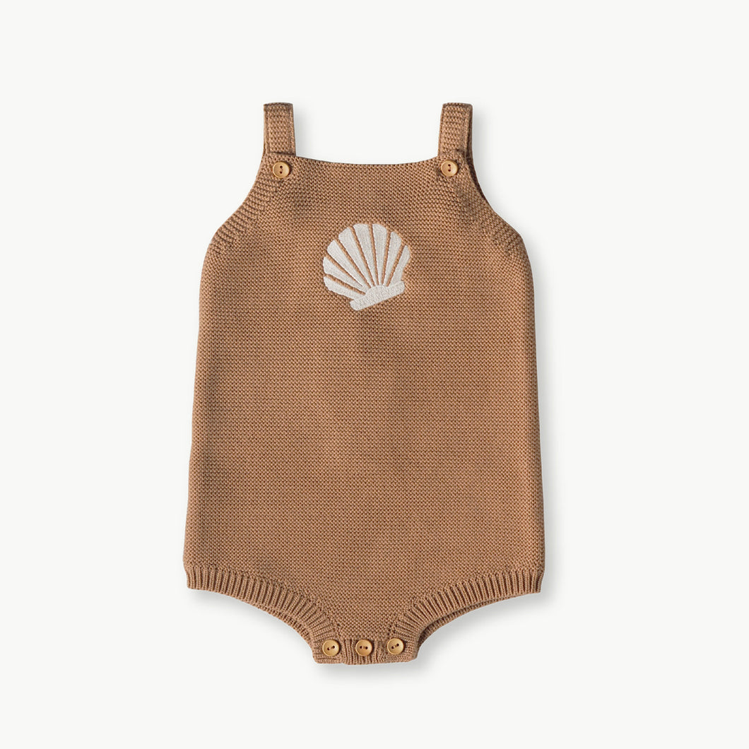 Clam Romper - Cedar