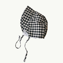 Load image into Gallery viewer, Baby Cotton Strap Hat - Gingham
