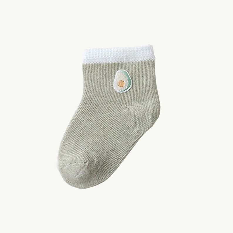 Avocado Cotton Socks - Green