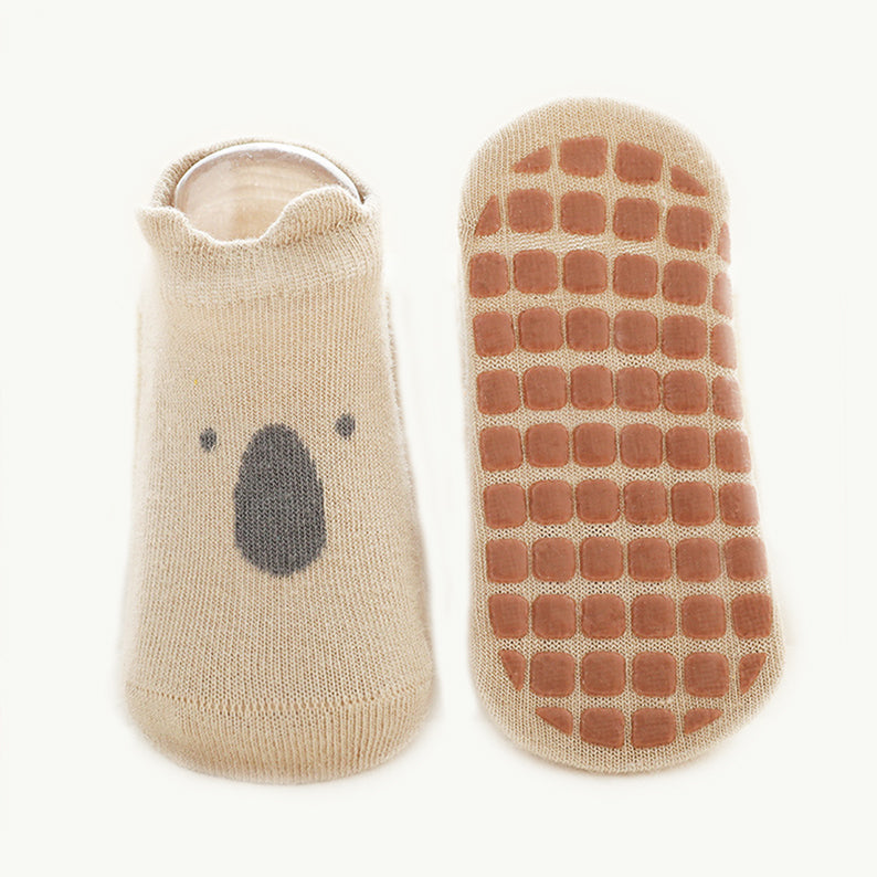 Cotton Anti Slip Floor Socks - Beige