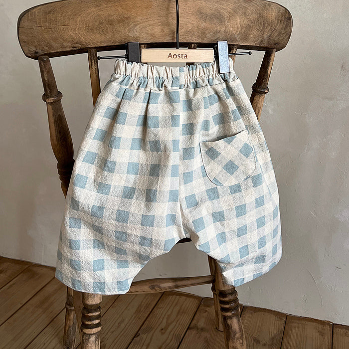 Unisex Check Wide Pants - Two Colours