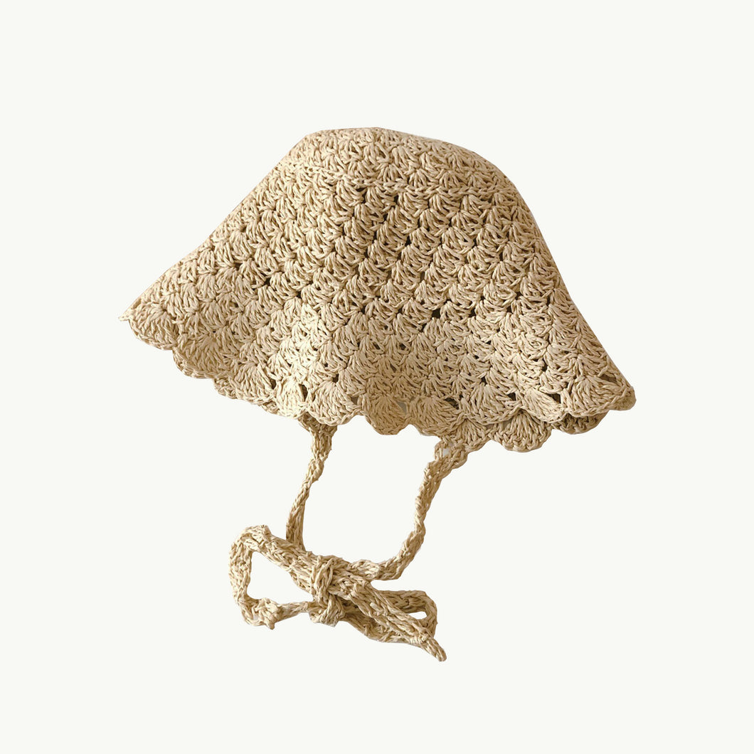 Toddler Straw Sun Hat - Beige