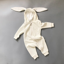 Load image into Gallery viewer, Bunny Ears Zipper Jumpsuit - Cream
