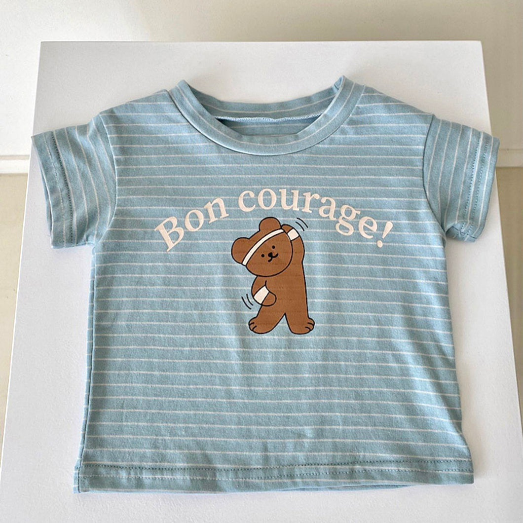 Bear Cotton Tee - Strip