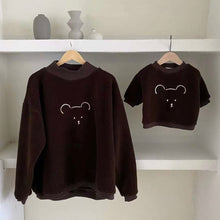 Load image into Gallery viewer, Bear Sherpa Pullover - Chocolate
