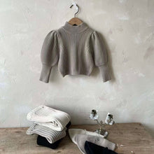 Load image into Gallery viewer, Girls Puff Ribbed Knit - Three Colours
