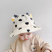 Load image into Gallery viewer, Kids Cow Pattern Bucket Hat - Beige
