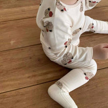 Load image into Gallery viewer, Bear Apple Loungewear Sets - Ivory
