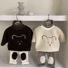 Load image into Gallery viewer, Bear Sherpa Pullover - Chocolate
