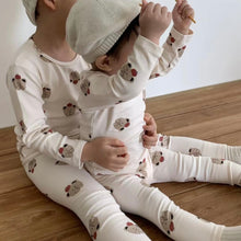 Load image into Gallery viewer, Bear Apple Loungewear Sets - Ivory
