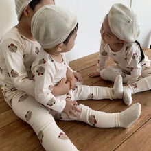 Load image into Gallery viewer, Bear Apple Loungewear Sets - Ivory
