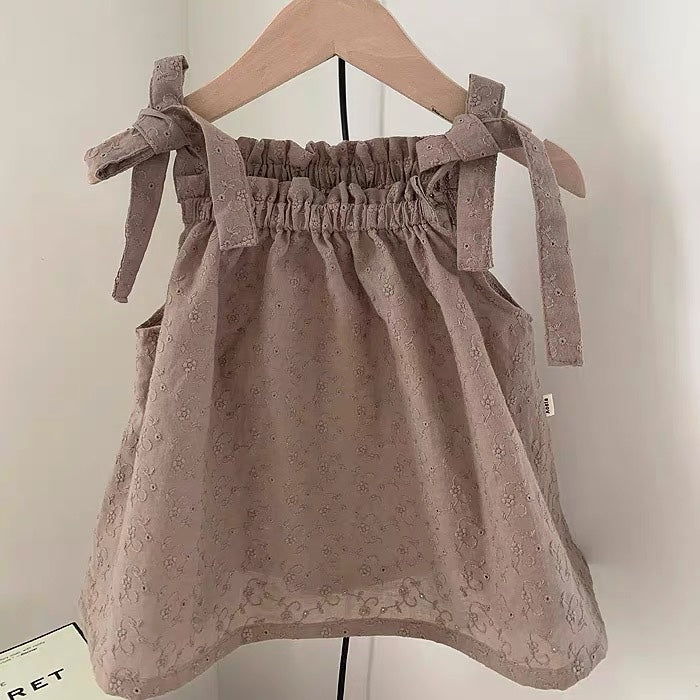 Cotton Sleeveless Top - Chocolate