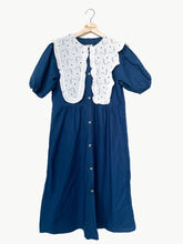 Load image into Gallery viewer, Mom Collar Dress - Denim Blue
